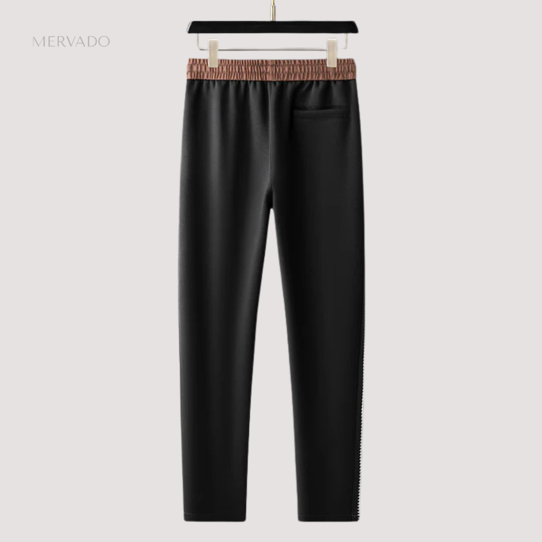 Survêtement romain de luxe pour homme | Ensemble en lycra coupe ajustée avec détails rayés