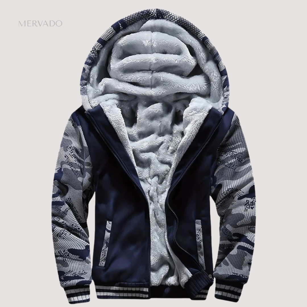 Veste polaire thermique à capuche pour homme – douce, confortable et coupe-vent