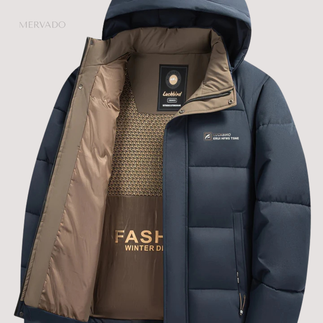 Doudoune chaude pour homme – veste d'hiver coupe-vent et imperméable avec capuche