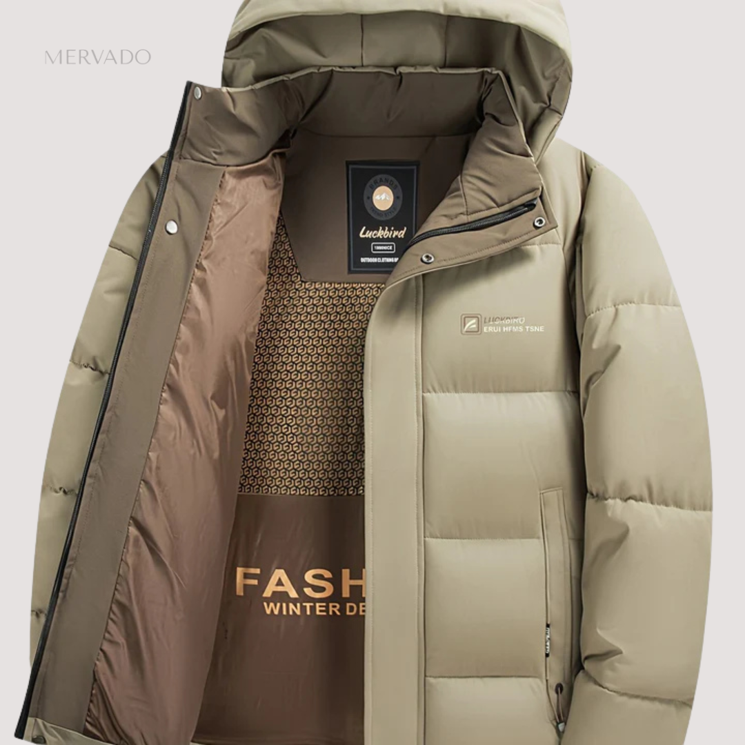 Doudoune chaude pour homme – veste d'hiver coupe-vent et imperméable avec capuche