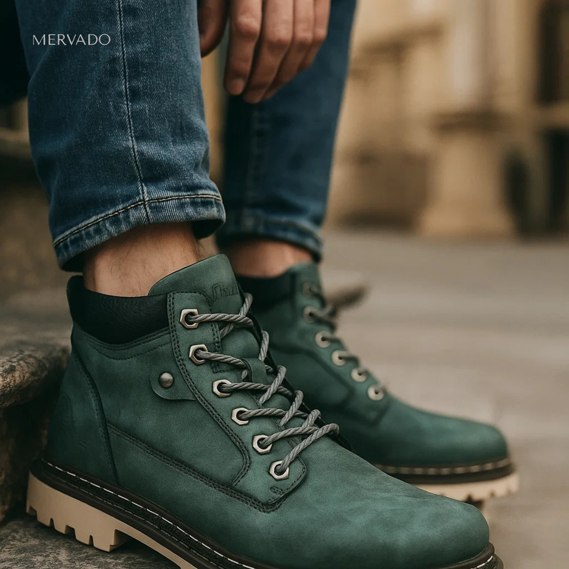 Bottes à lacets pour hommes – Chaussures d'extérieur résistantes pour des aventures sur tous les terrains