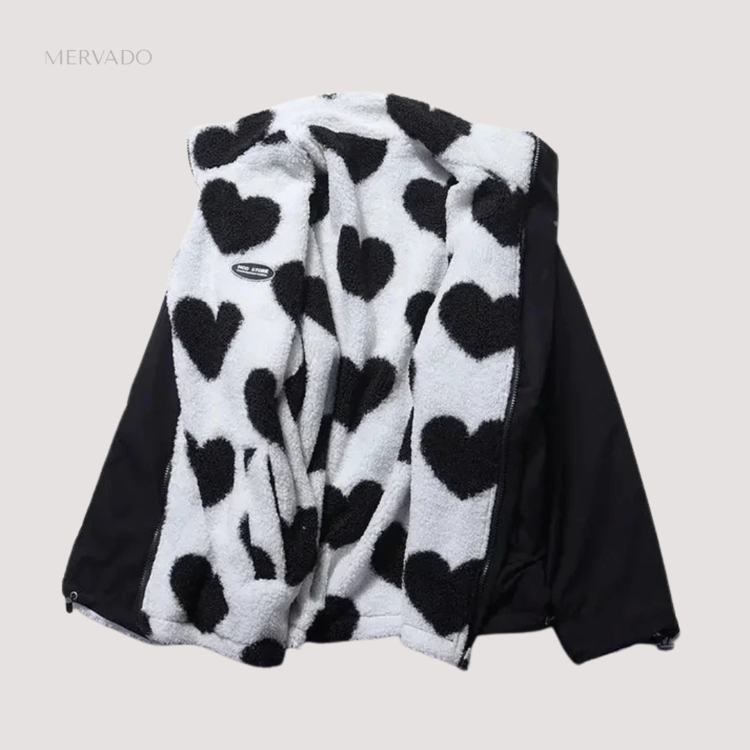 Veste en cuir réversible pour femme – Un modèle chic et décontracté à double effet