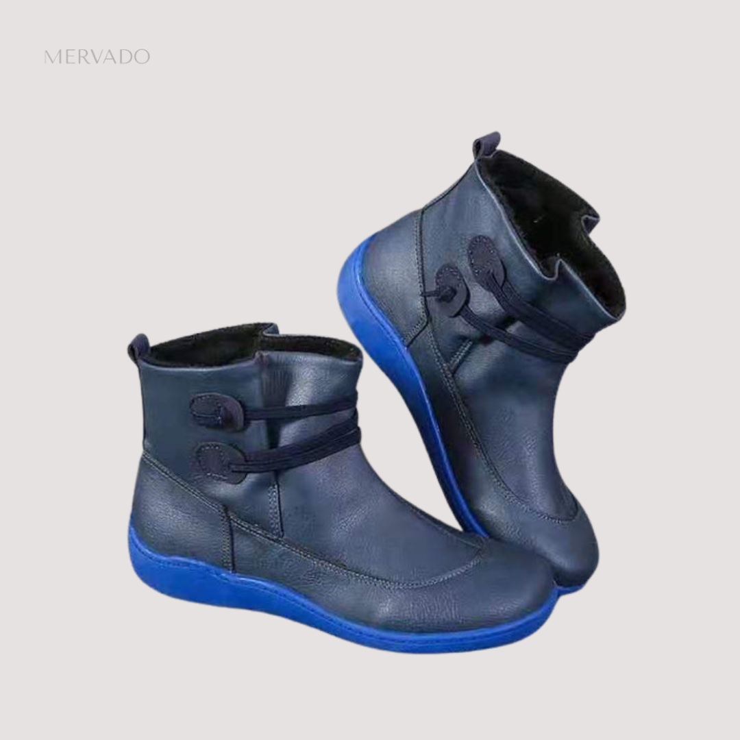 Bottes en cuir tendance pour femmes – confort imperméable et élégance intemporelle