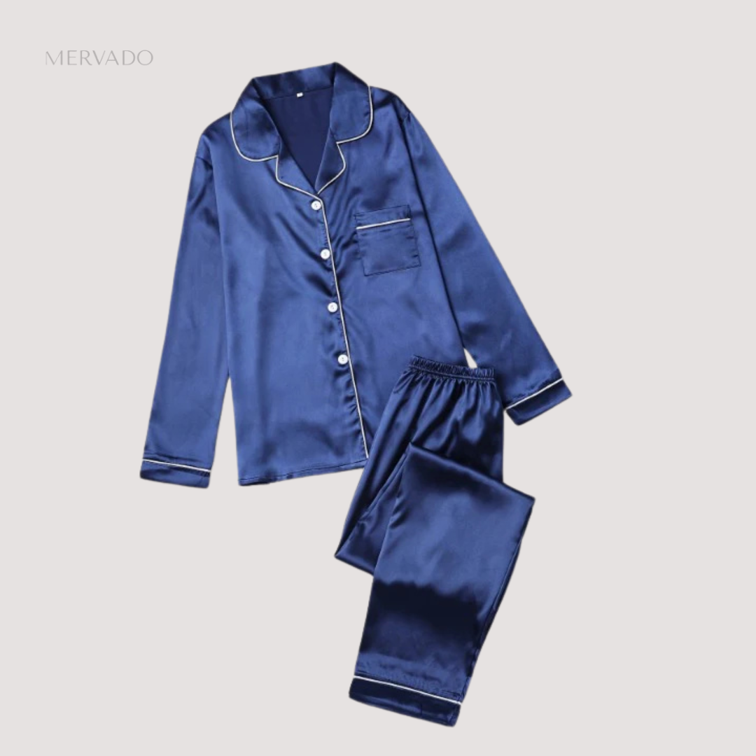 Ensemble de nuit en soie douce pour femme – Vêtement d'intérieur deux pièces léger et respirant