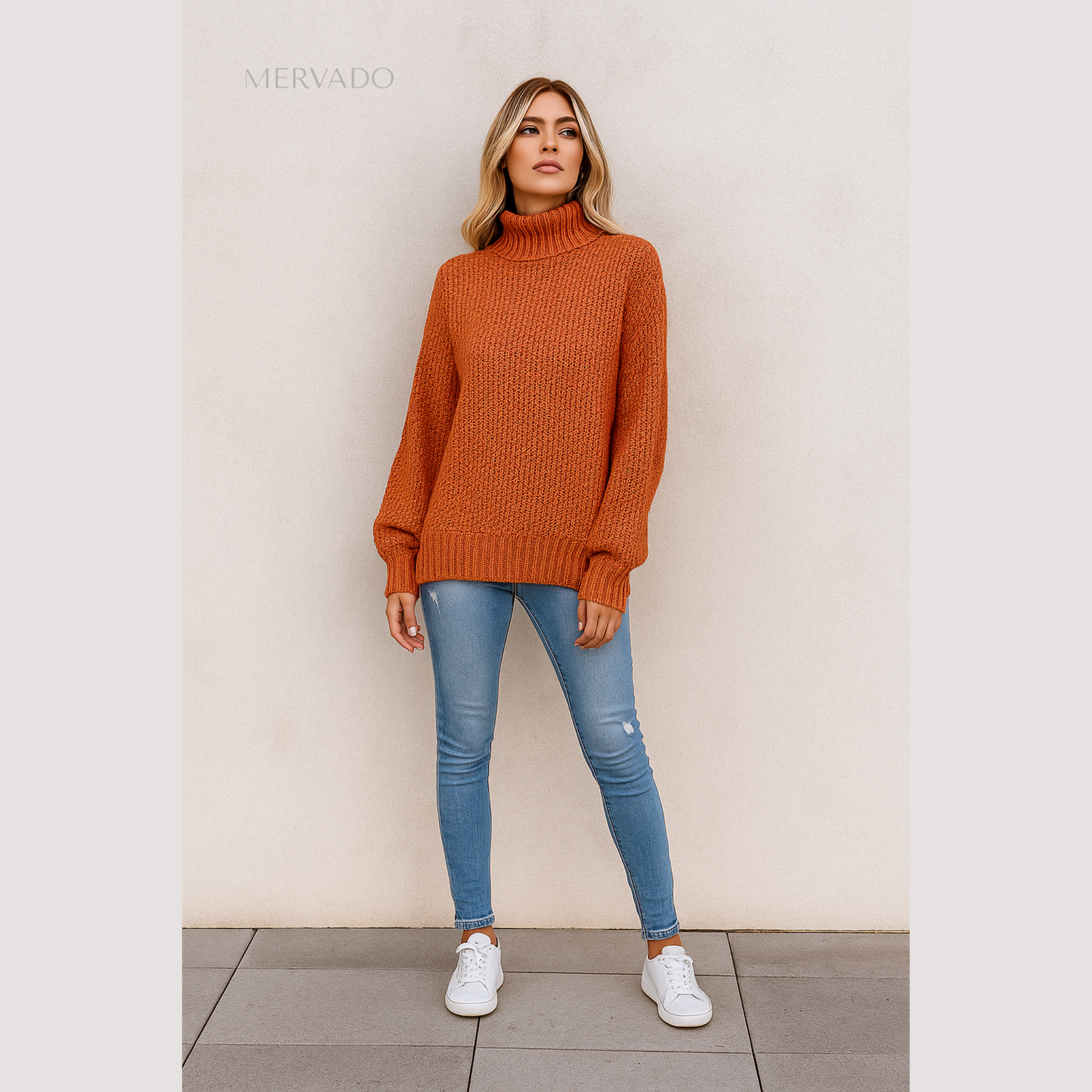 Pull en maille de coton pour femme - Pur coton, design intemporel