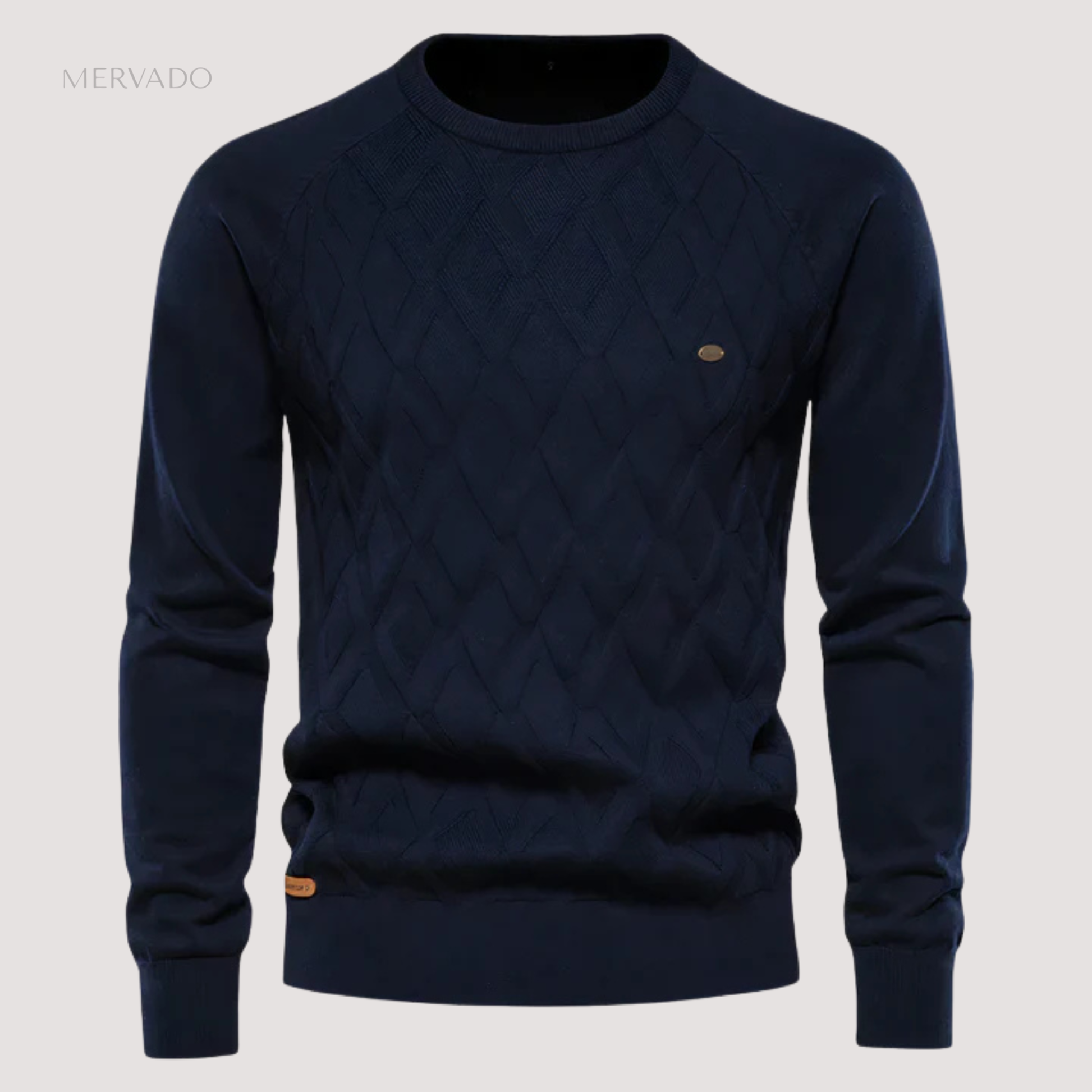 Pull homme en maille - Pull doux en mélange de coton à motif losanges