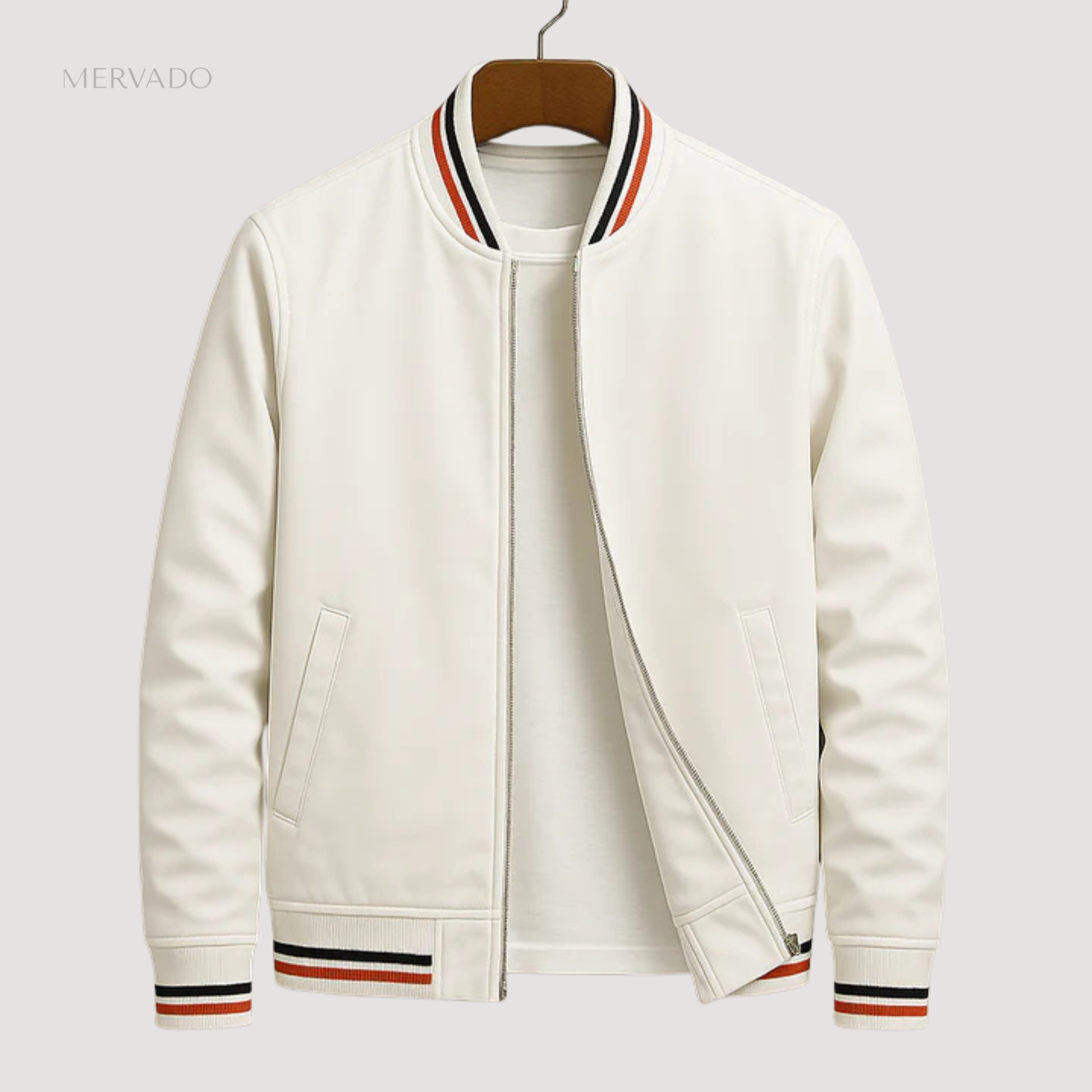 Blouson aviateur léger pour homme - veste décontractée et élégante avec fermeture éclair, ourlet et poignets côtelés