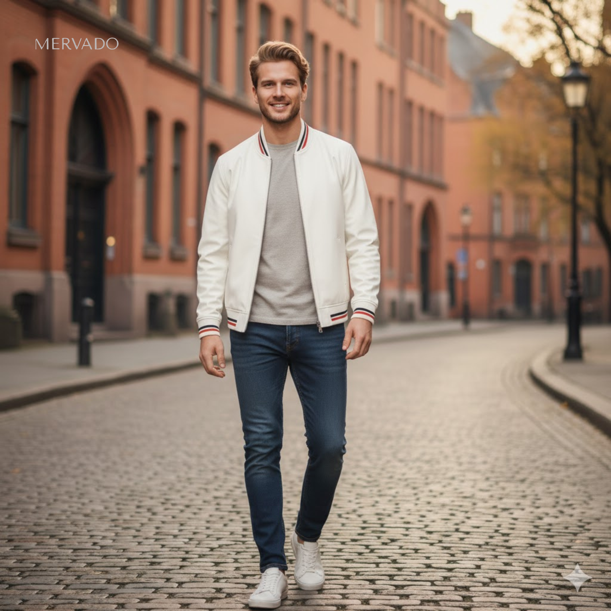 Blouson aviateur léger pour homme - veste décontractée et élégante avec fermeture éclair, ourlet et poignets côtelés