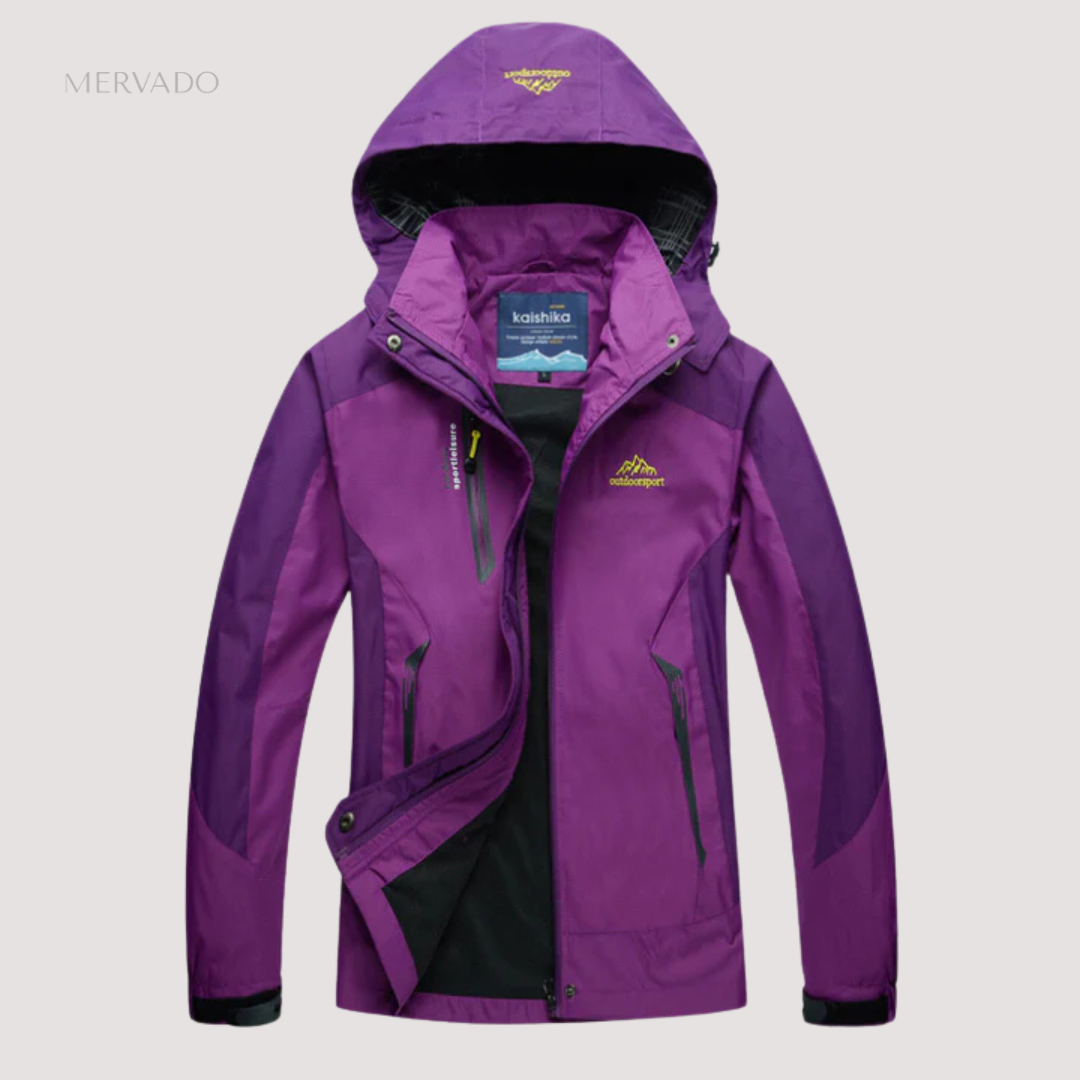 Waterdichte winterjas met capuchon voor dames - Winddichte warme outdoorjas