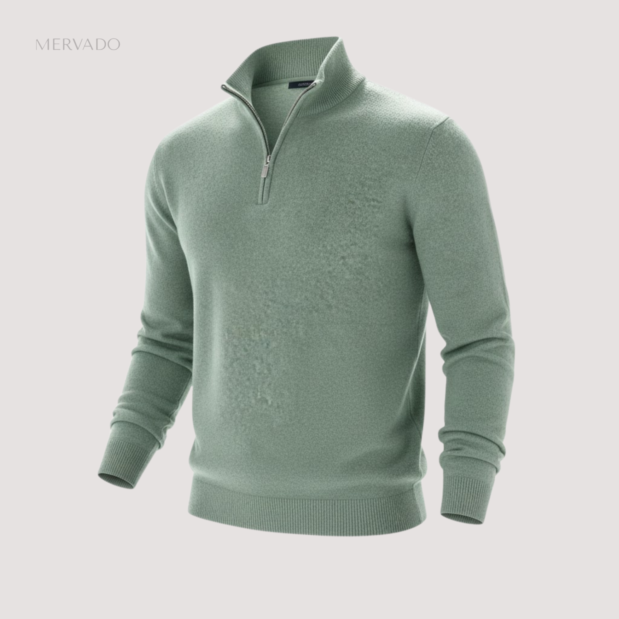Gebreide trui met halve rits voor heren - stijlvolle trui met opstaande kraag voor wintercomfort
