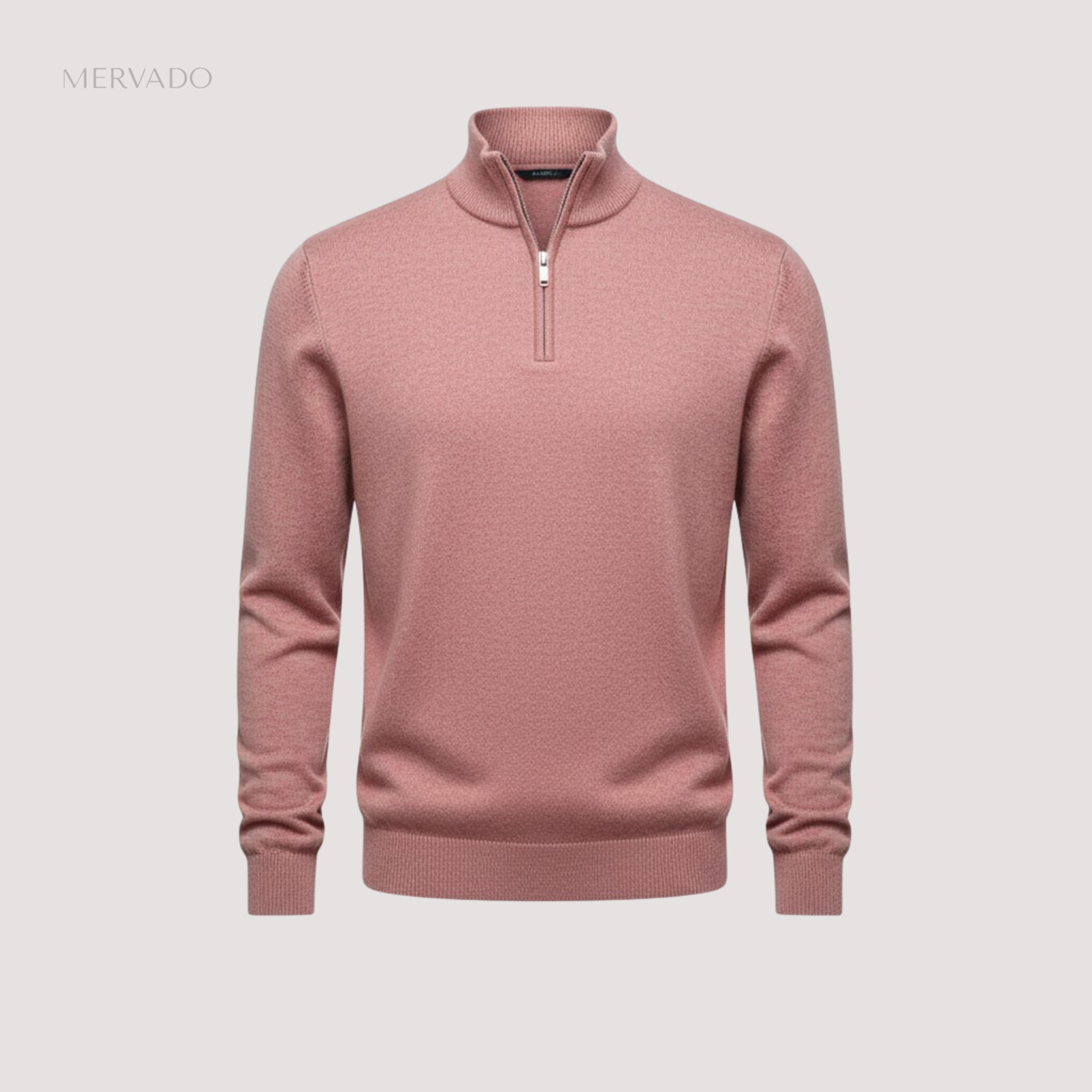 Gebreide trui met halve rits voor heren - stijlvolle trui met opstaande kraag voor wintercomfort