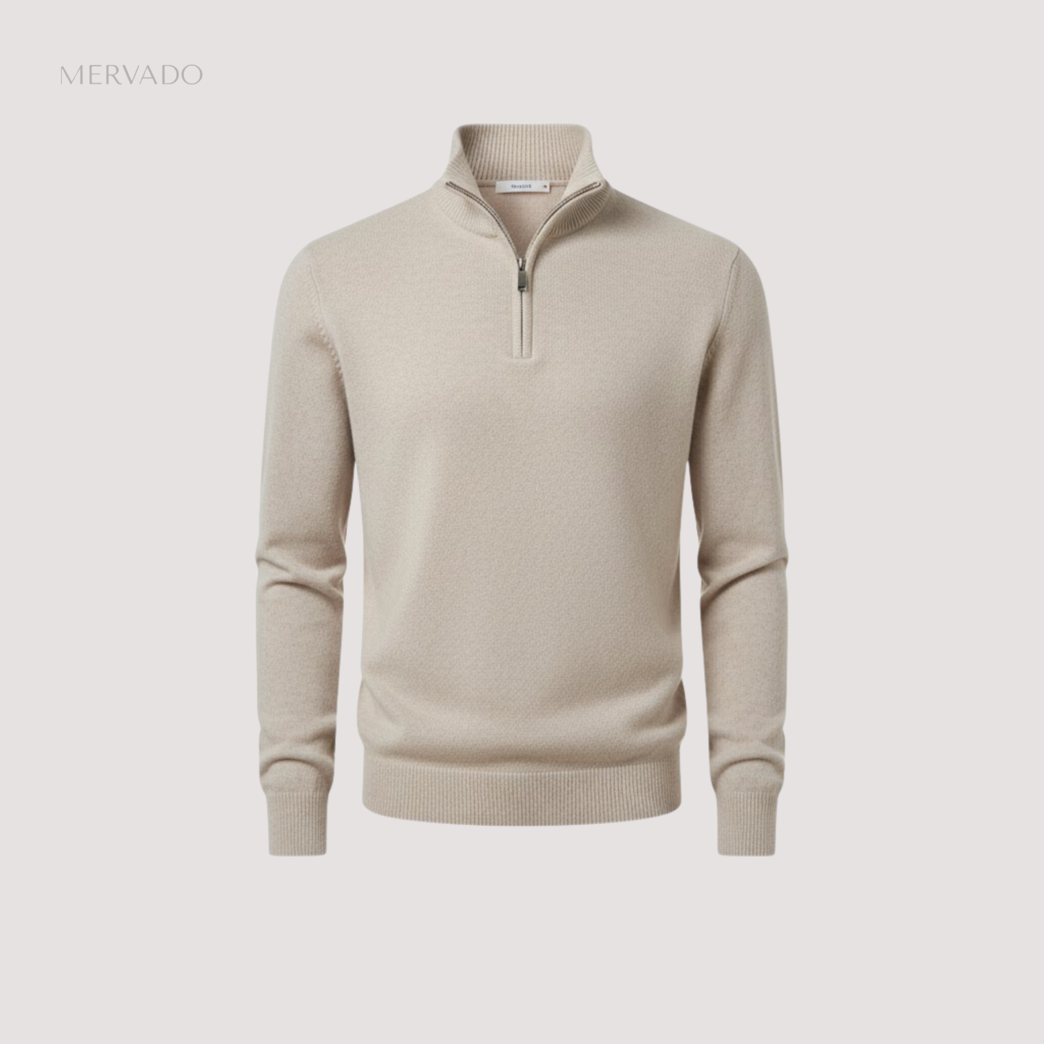 Gebreide trui met halve rits voor heren - stijlvolle trui met opstaande kraag voor wintercomfort