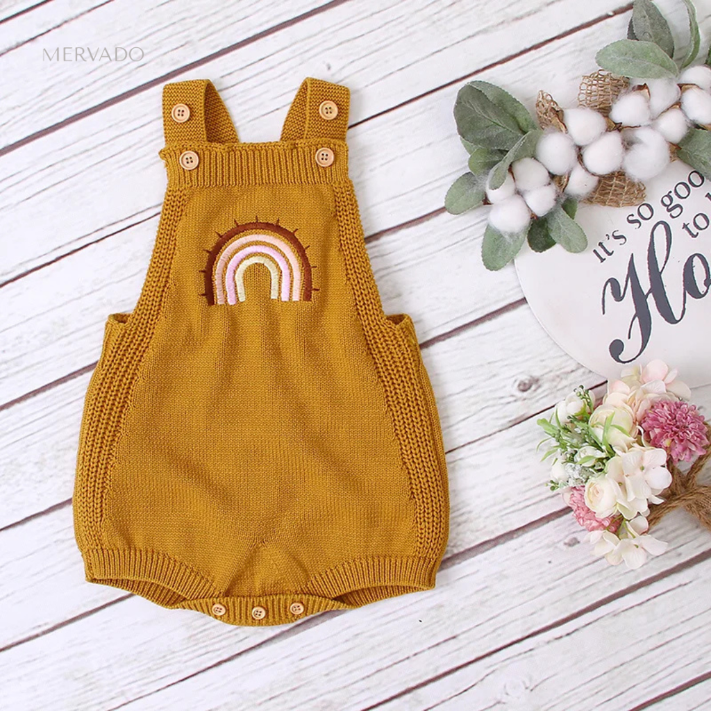 Gezellig gebreide babyjumpsuit - Zachte eendelige romper voor pasgeborenen en peuters