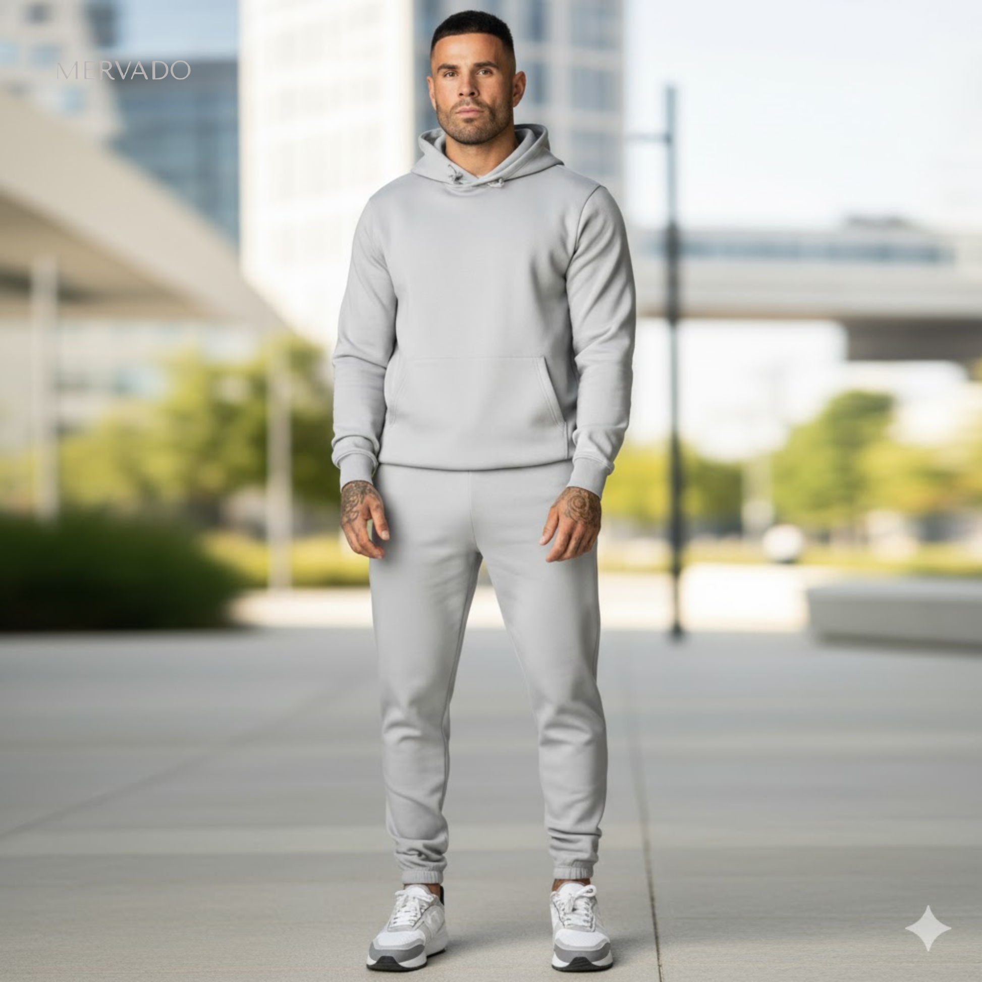 Heren slim fit trainingspak – Zwaargewicht ademende set voor de winter