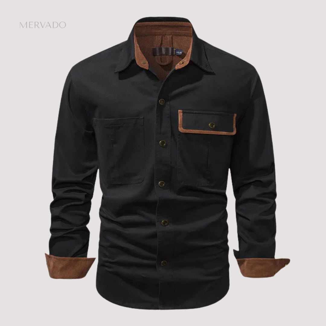 Chemise décontractée à boutons pour homme - un vêtement polyvalent à manches longues