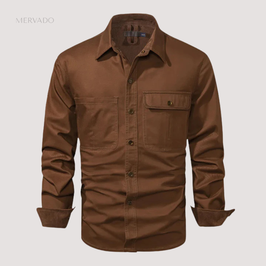 Chemise décontractée à boutons pour homme - un vêtement polyvalent à manches longues