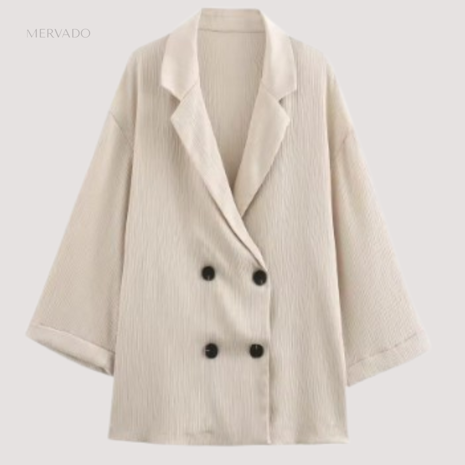 Set van een geplooide blazer en broek voor dames – Trendy Europese casual tweedelige outfit