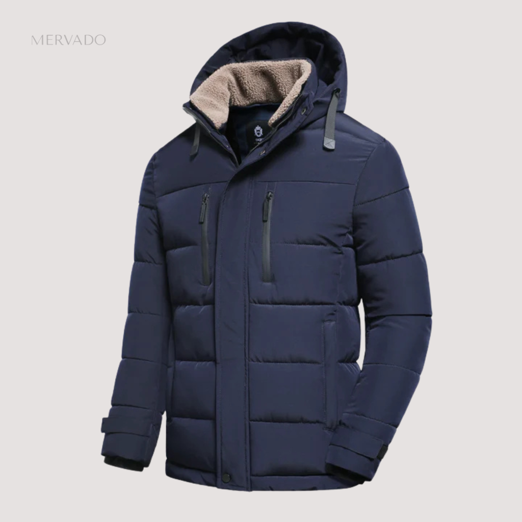 Veste d'hiver à capuche pour homme | Parka coupe-vent pour les journées froides