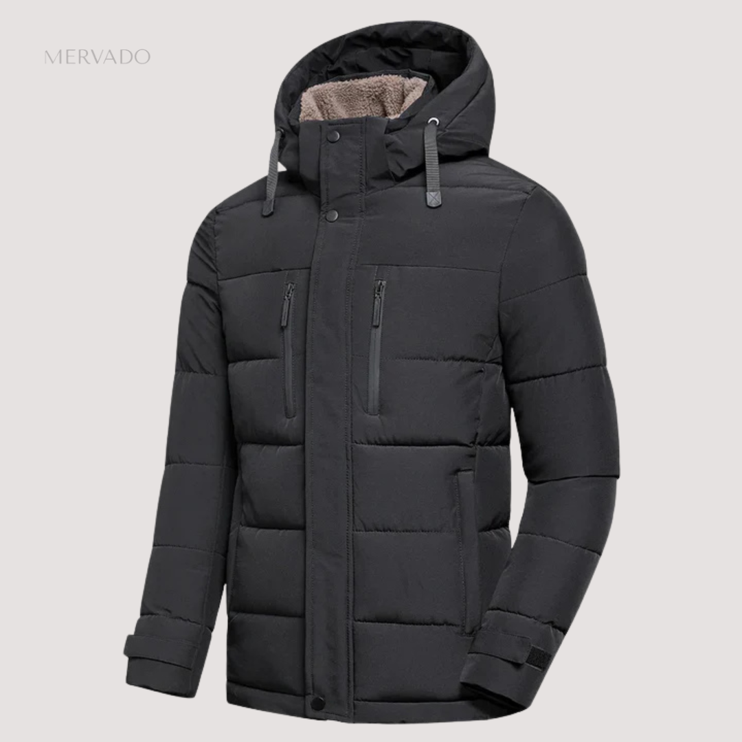 Veste d'hiver à capuche pour homme | Parka coupe-vent pour les journées froides
