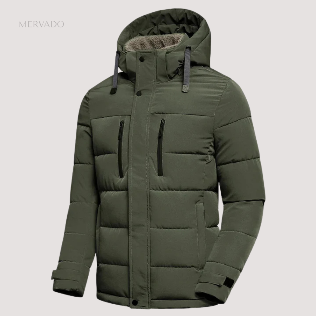 Veste d'hiver à capuche pour homme | Parka coupe-vent pour les journées froides