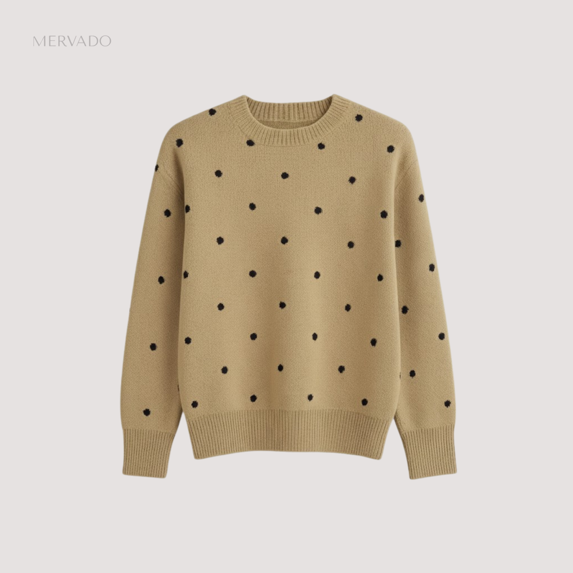 Elegante gebreide trui met stippen voor heren - Zachte katoenmix trui voor een smart casual stijl