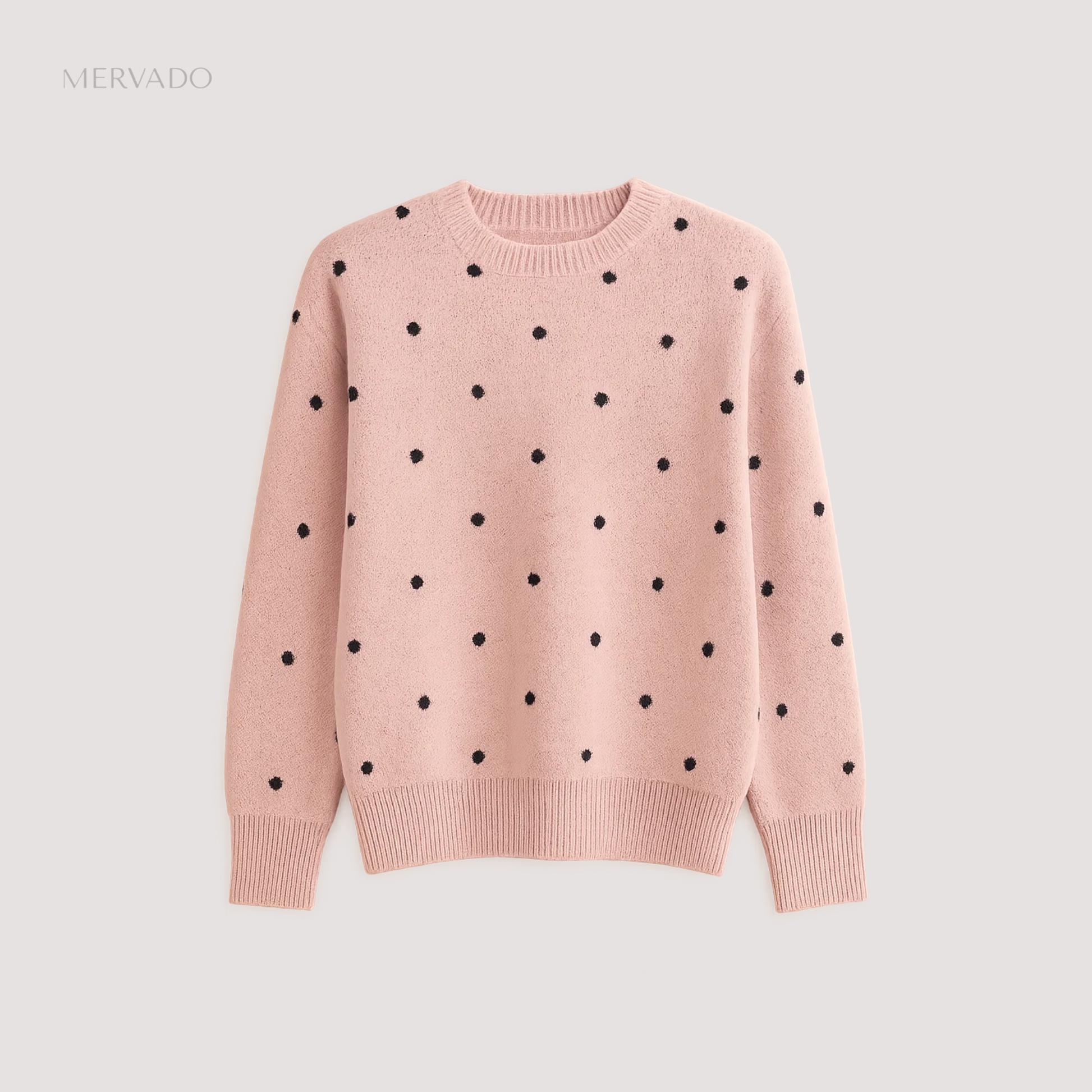 Elegante gebreide trui met stippen voor heren - Zachte katoenmix trui voor een smart casual stijl