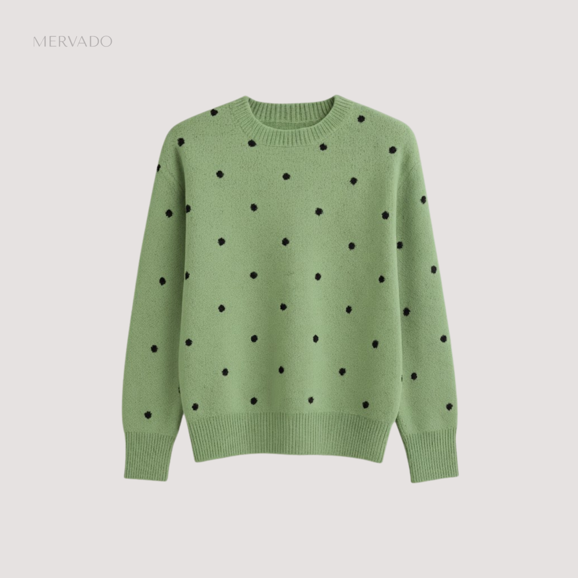 Elegante gebreide trui met stippen voor heren - Zachte katoenmix trui voor een smart casual stijl