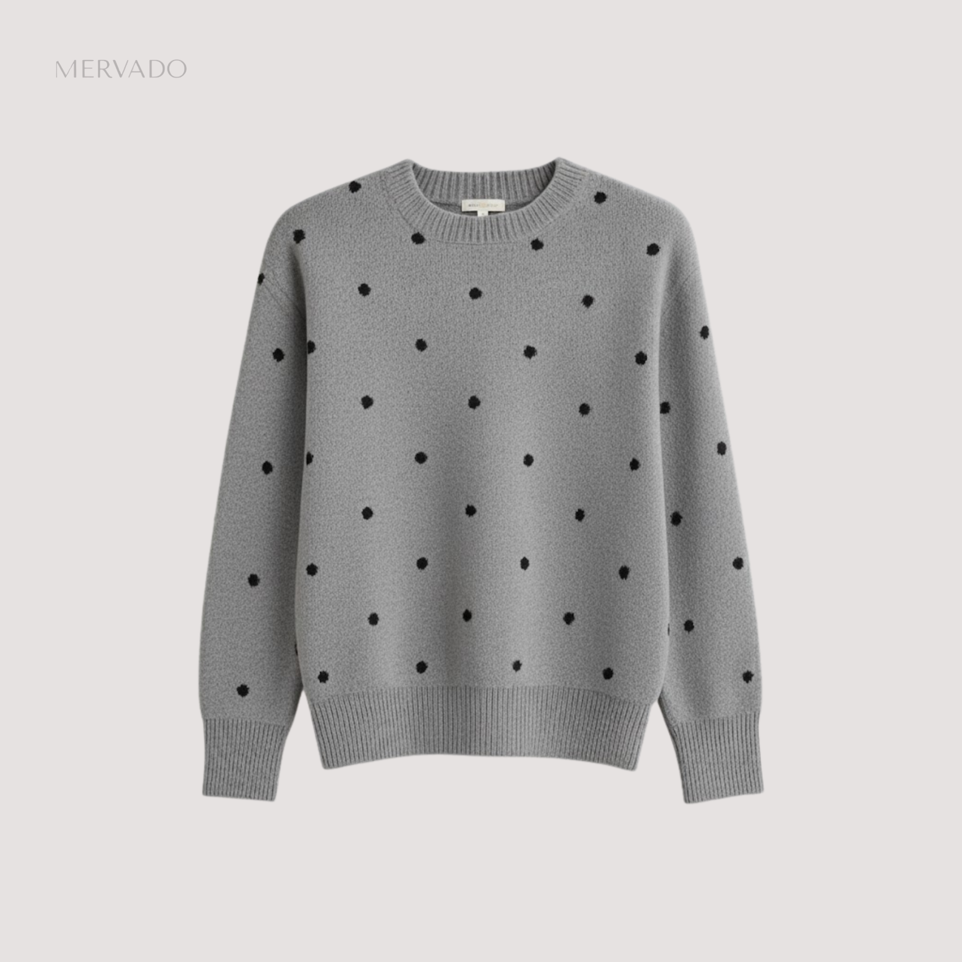 Elegante gebreide trui met stippen voor heren - Zachte katoenmix trui voor een smart casual stijl