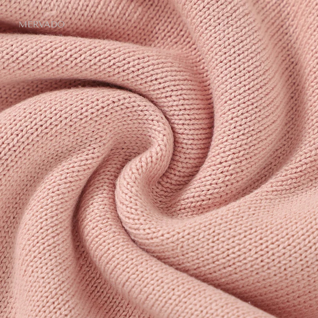 Gezellige katoenen trui voor babymeisjes - geplooide mouwen met konijnenmotief