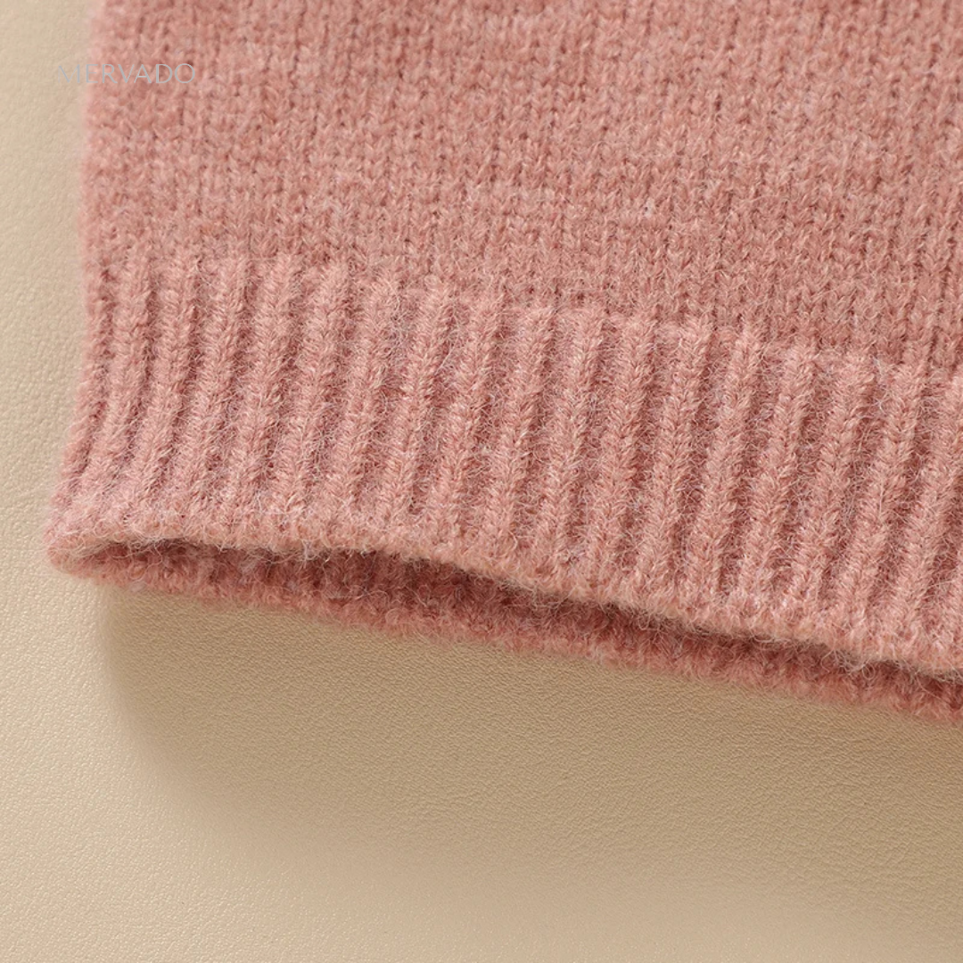 Baby warme gebreide top - lief konijnenmotief trui voor kleintjes