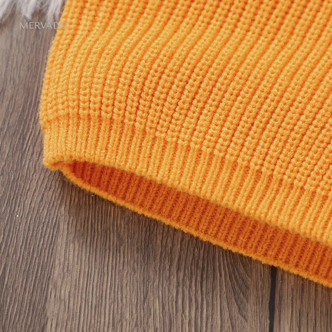 Zachte handgemaakte gehaakte babyjas - schattige warme trui voor meisjes