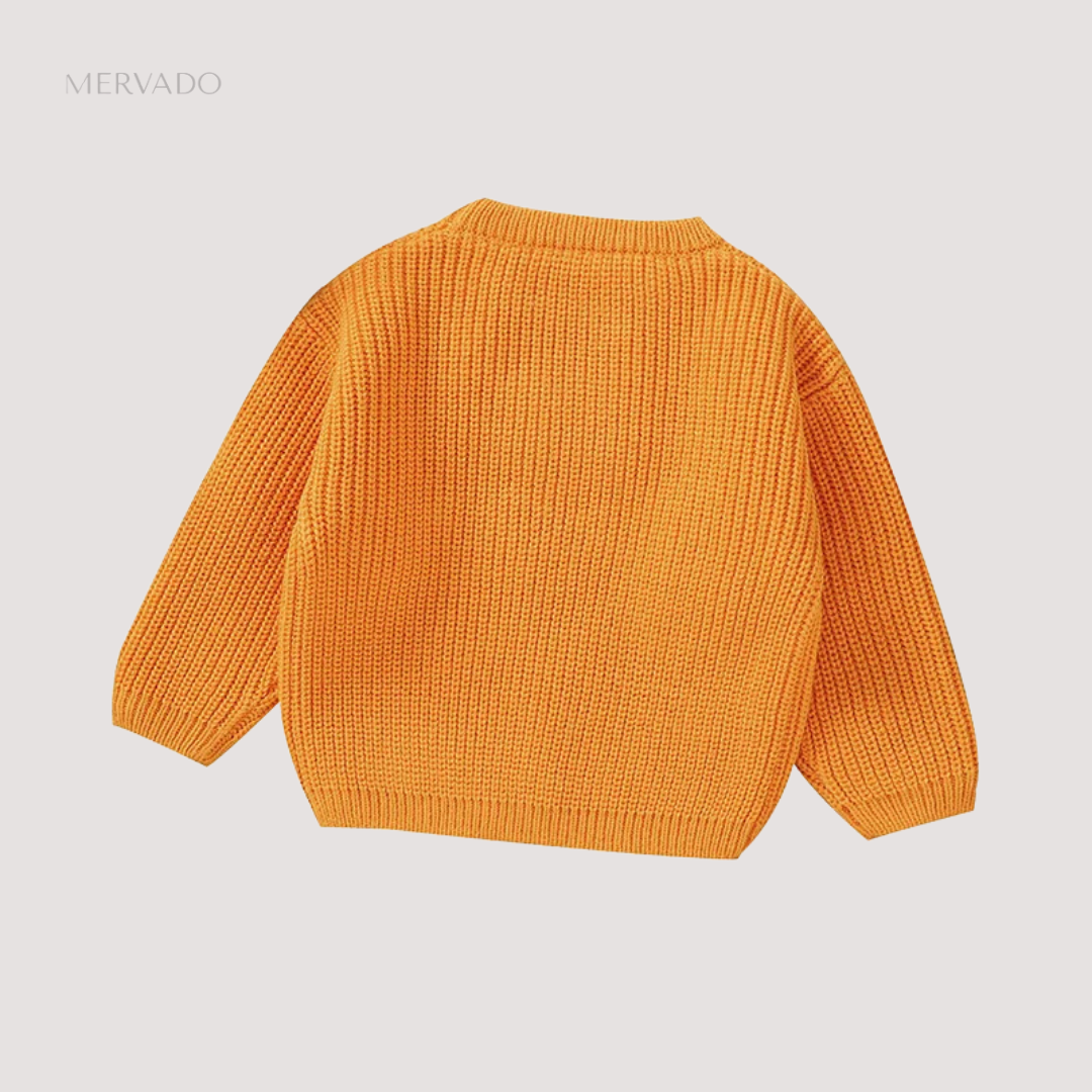 Zachte handgemaakte gehaakte babyjas - schattige warme trui voor meisjes