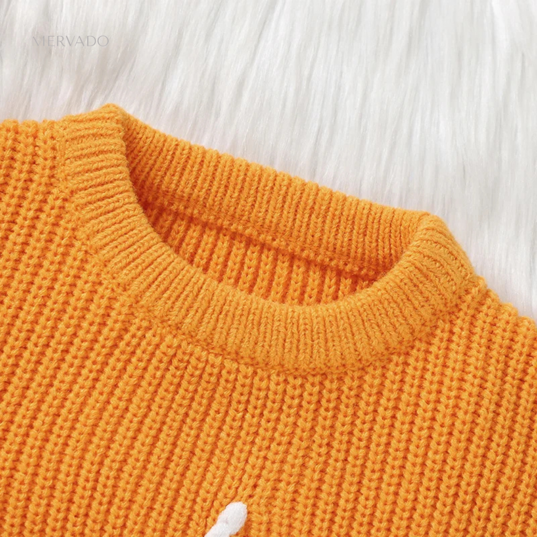 Zachte handgemaakte gehaakte babyjas - schattige warme trui voor meisjes