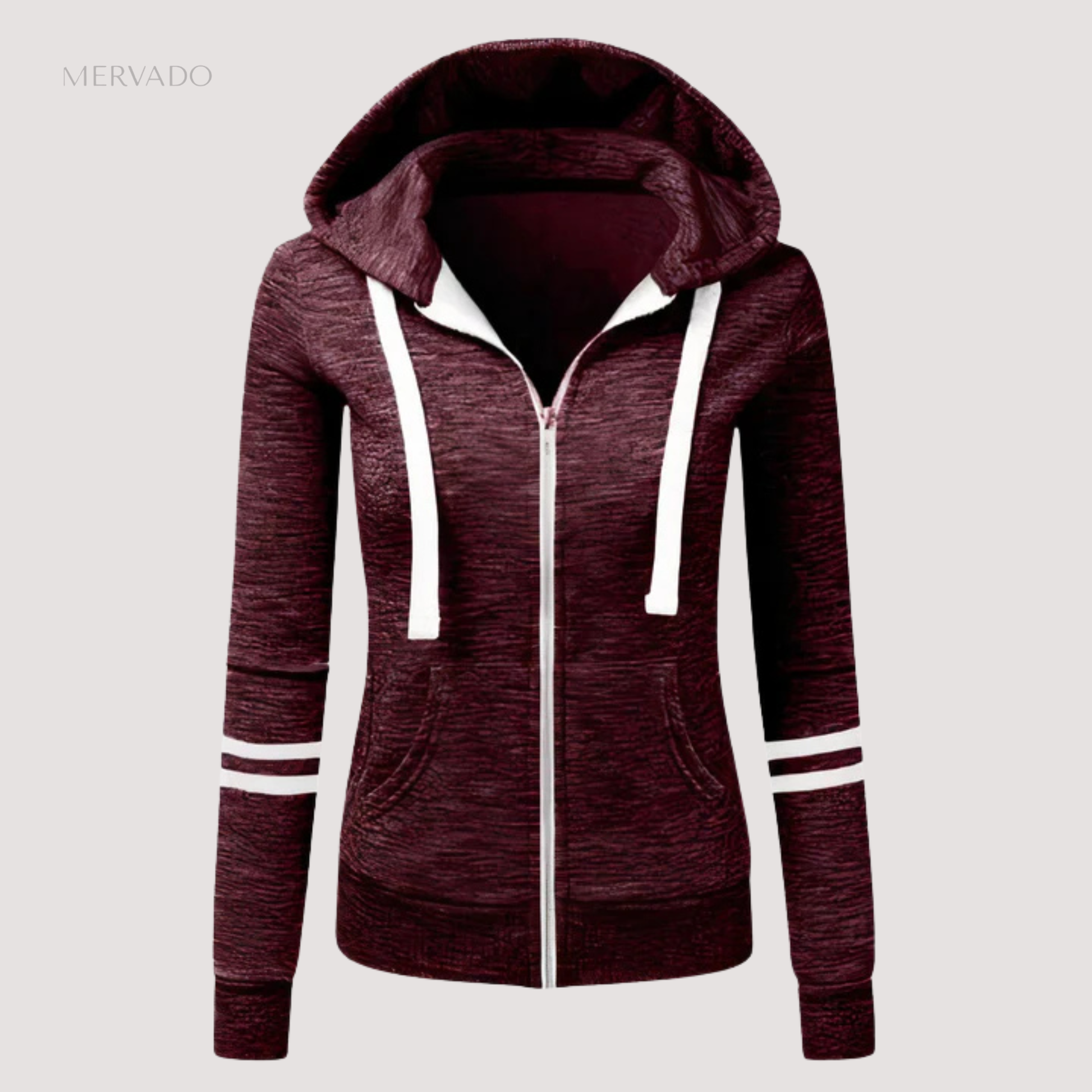 Dames hoodie met rits – Zachte sweatshirt met lange mouwen voor dagelijks comfort