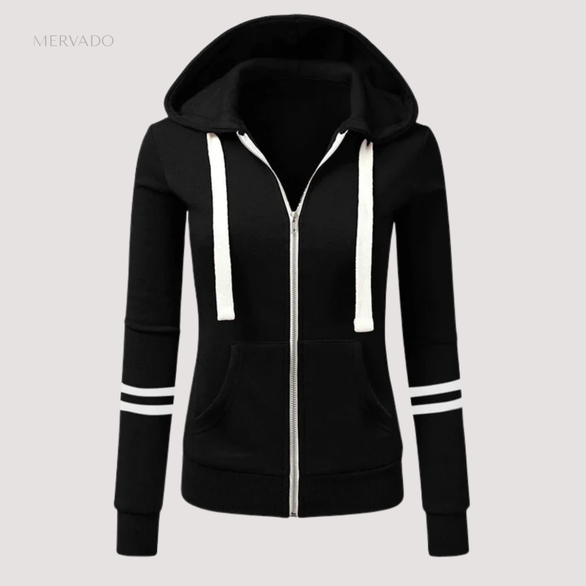 Dames hoodie met rits – Zachte sweatshirt met lange mouwen voor dagelijks comfort
