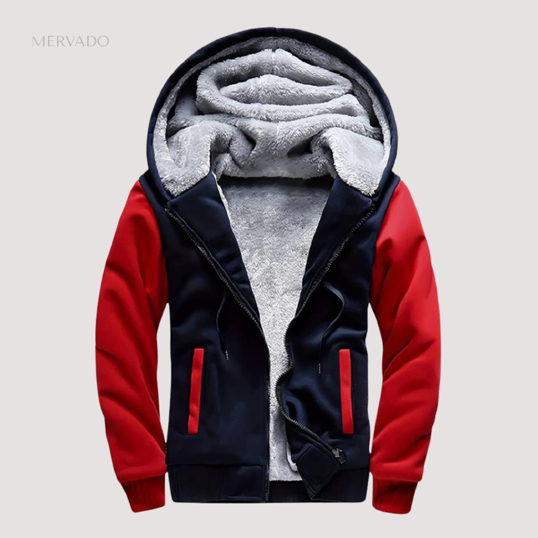 Veste polaire thermique à capuche pour homme – douce, confortable et coupe-vent