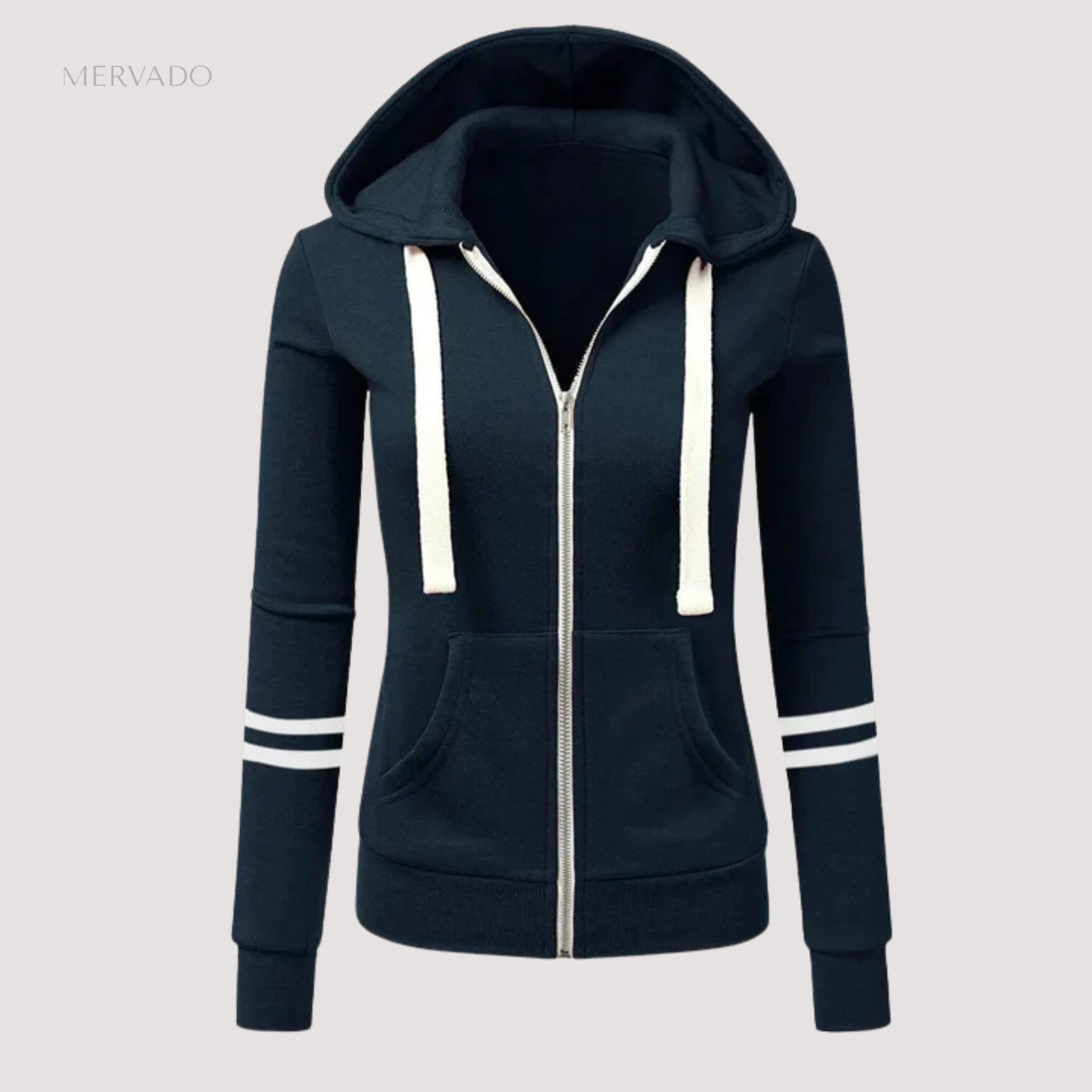 Dames hoodie met rits – Zachte sweatshirt met lange mouwen voor dagelijks comfort
