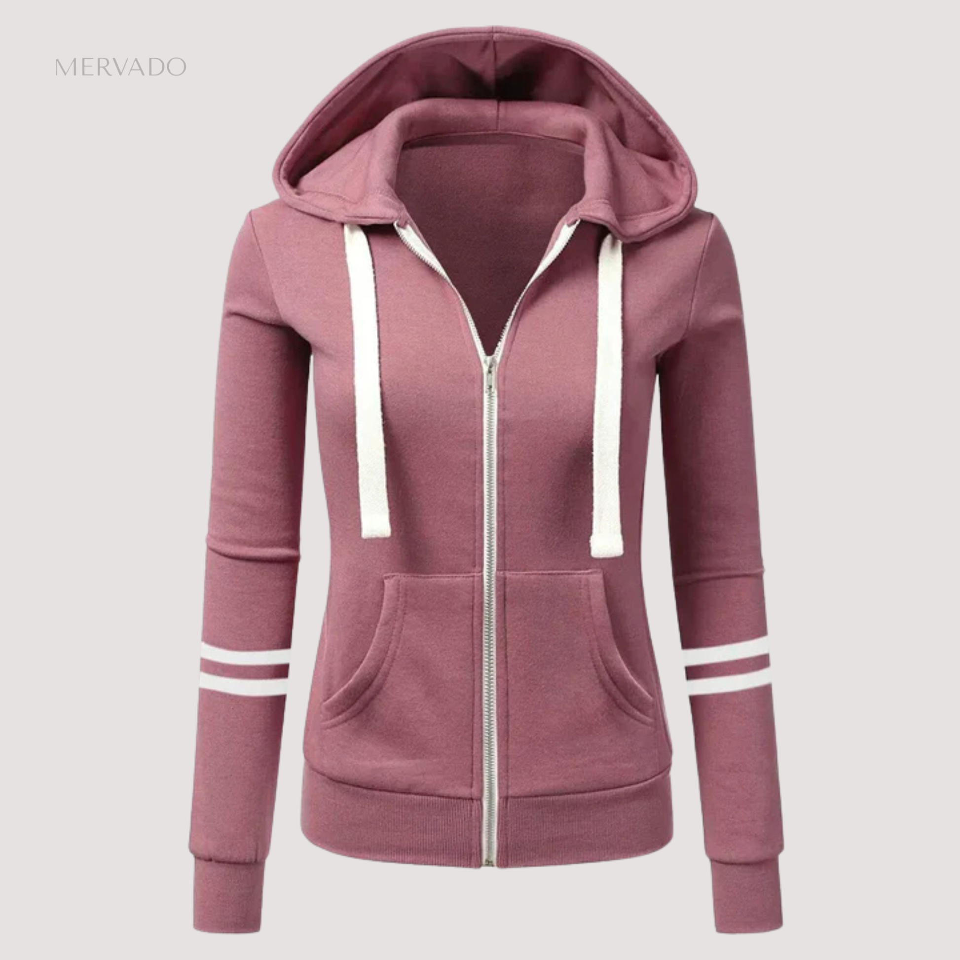 Dames hoodie met rits – Zachte sweatshirt met lange mouwen voor dagelijks comfort