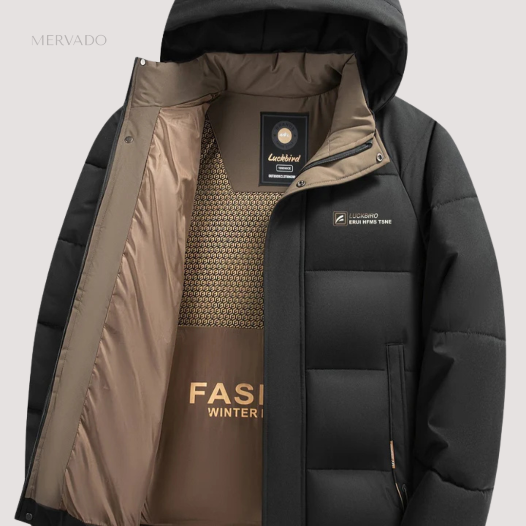 Doudoune chaude pour homme – veste d'hiver coupe-vent et imperméable avec capuche