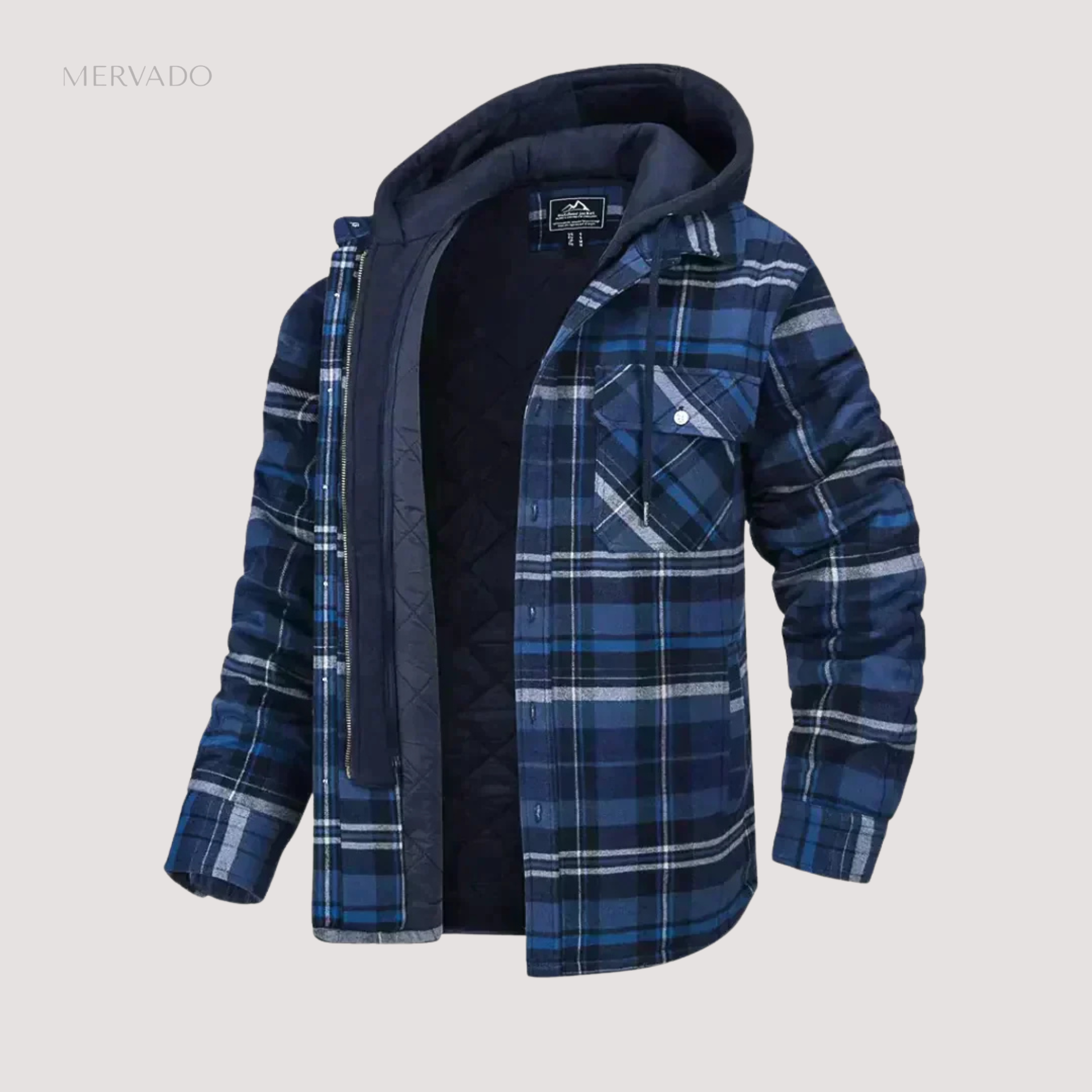 Geruite capuchonjas voor heren – Gezellige geruite winterwarmte