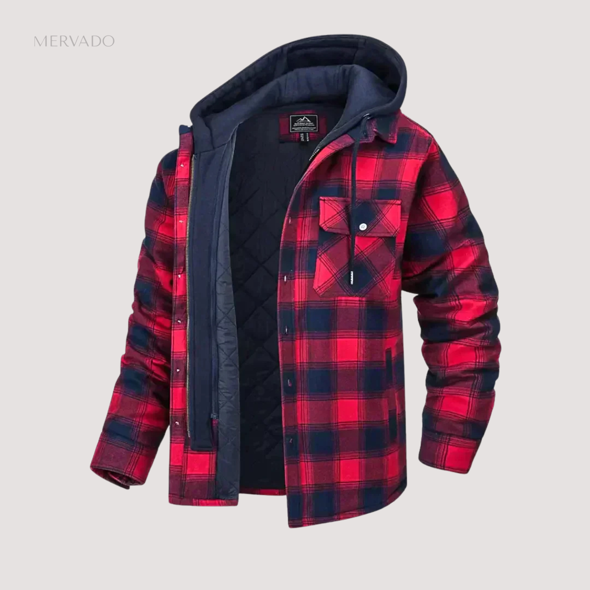 Geruite capuchonjas voor heren – Gezellige geruite winterwarmte