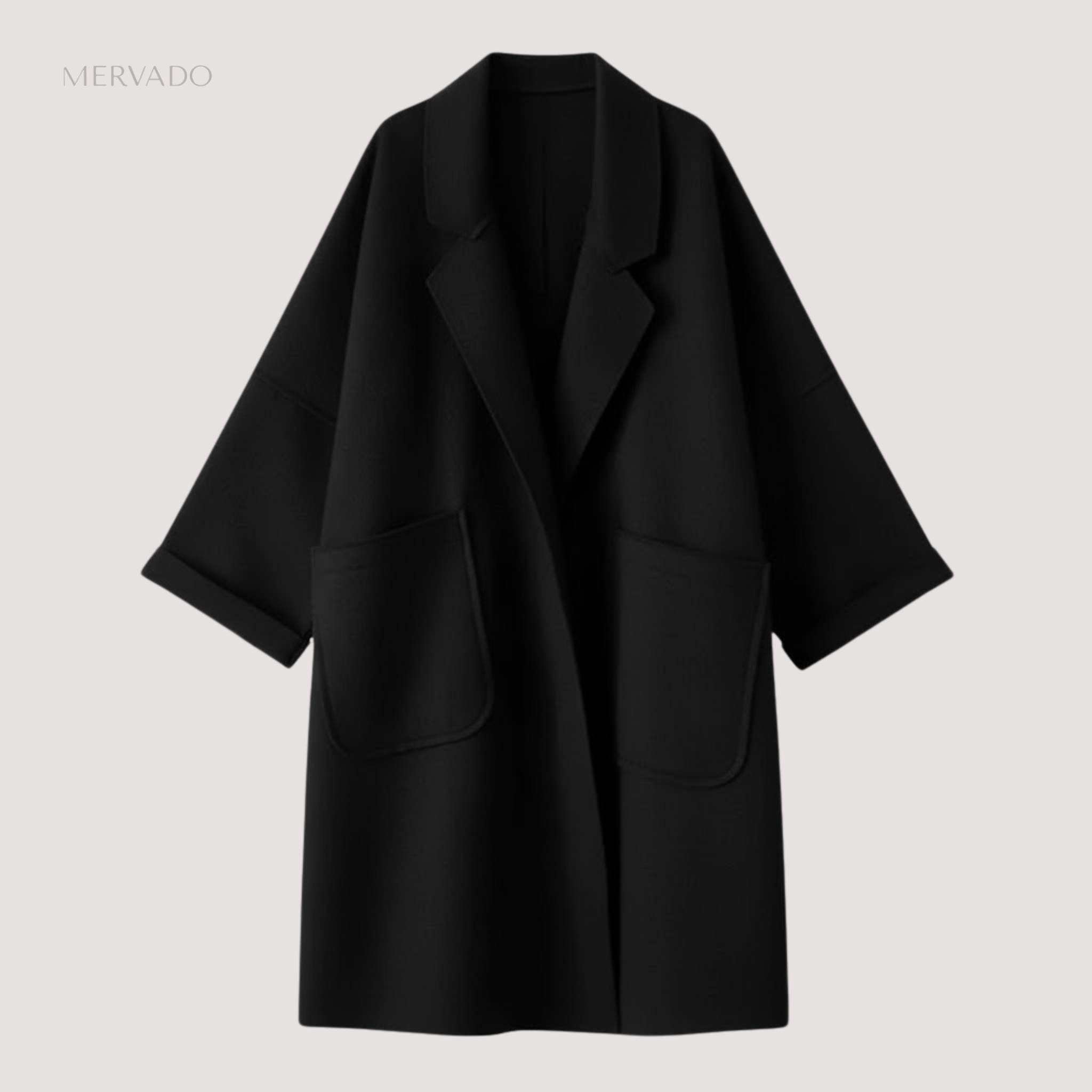Oversized trenchcoat van wolmix voor dames - Chic winterstatement