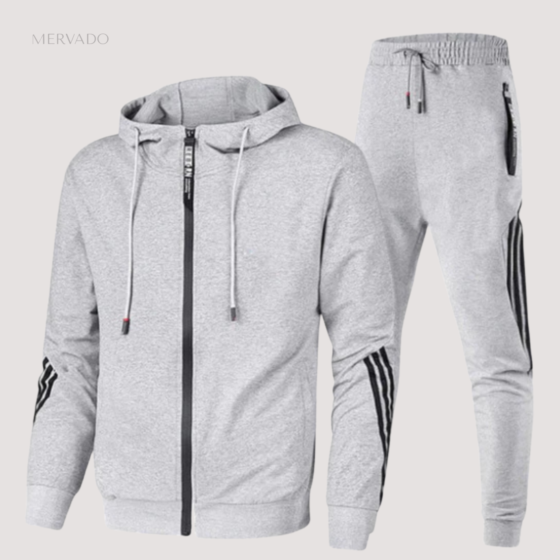 Tweedelige trainingspakset voor heren - Sportkleding met atletische pasvorm voor alle seizoenen