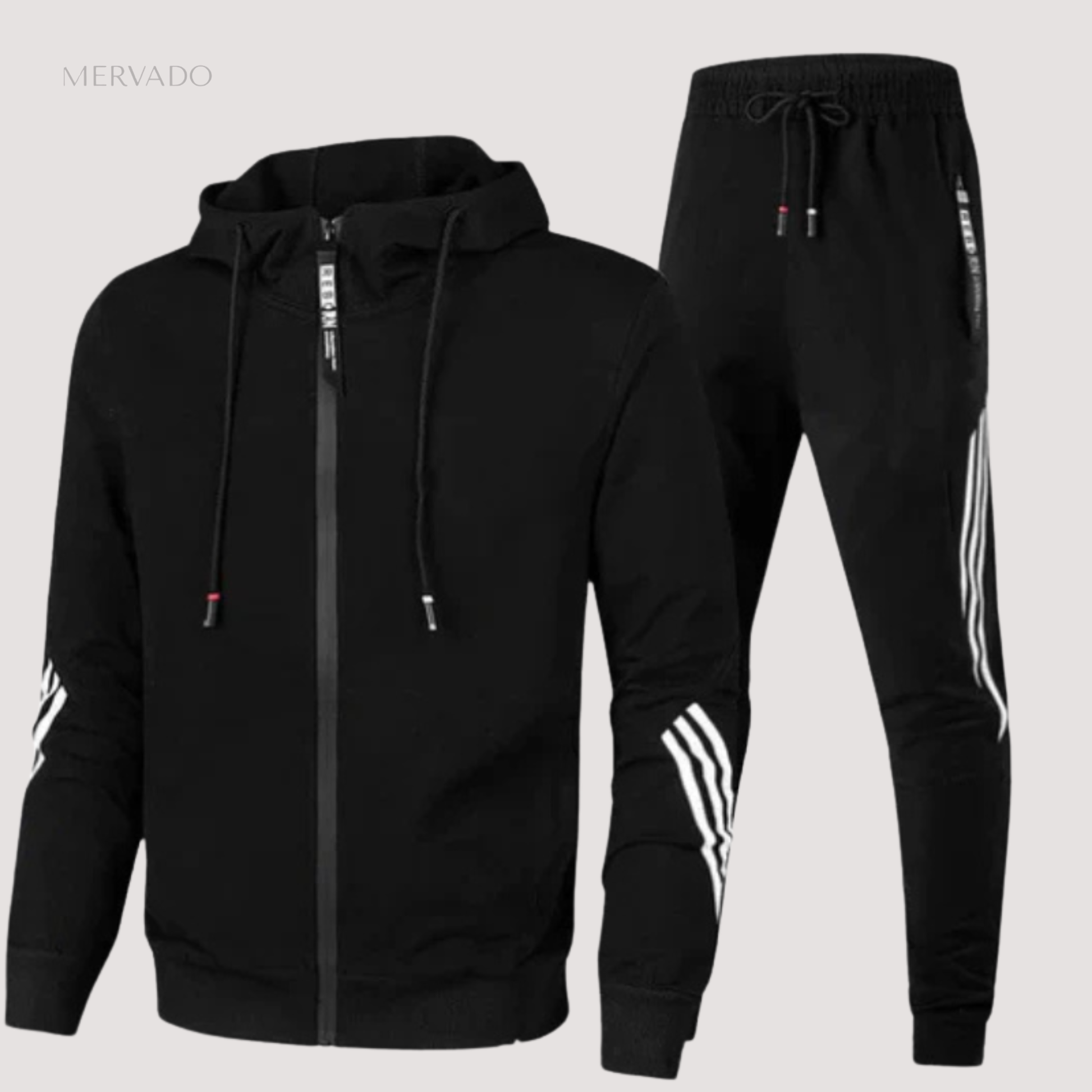 Tweedelige trainingspakset voor heren - Sportkleding met atletische pasvorm voor alle seizoenen