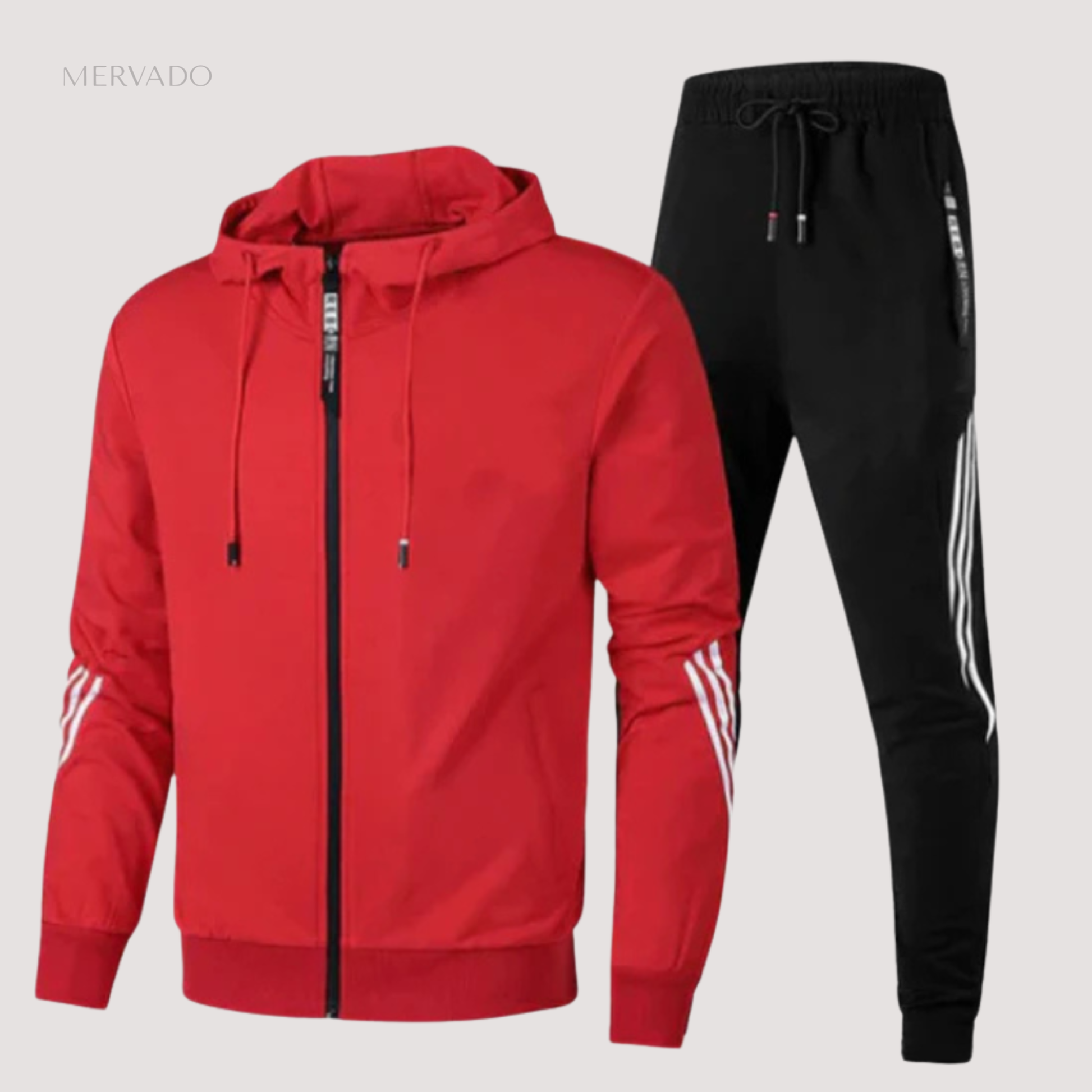 Tweedelige trainingspakset voor heren - Sportkleding met atletische pasvorm voor alle seizoenen