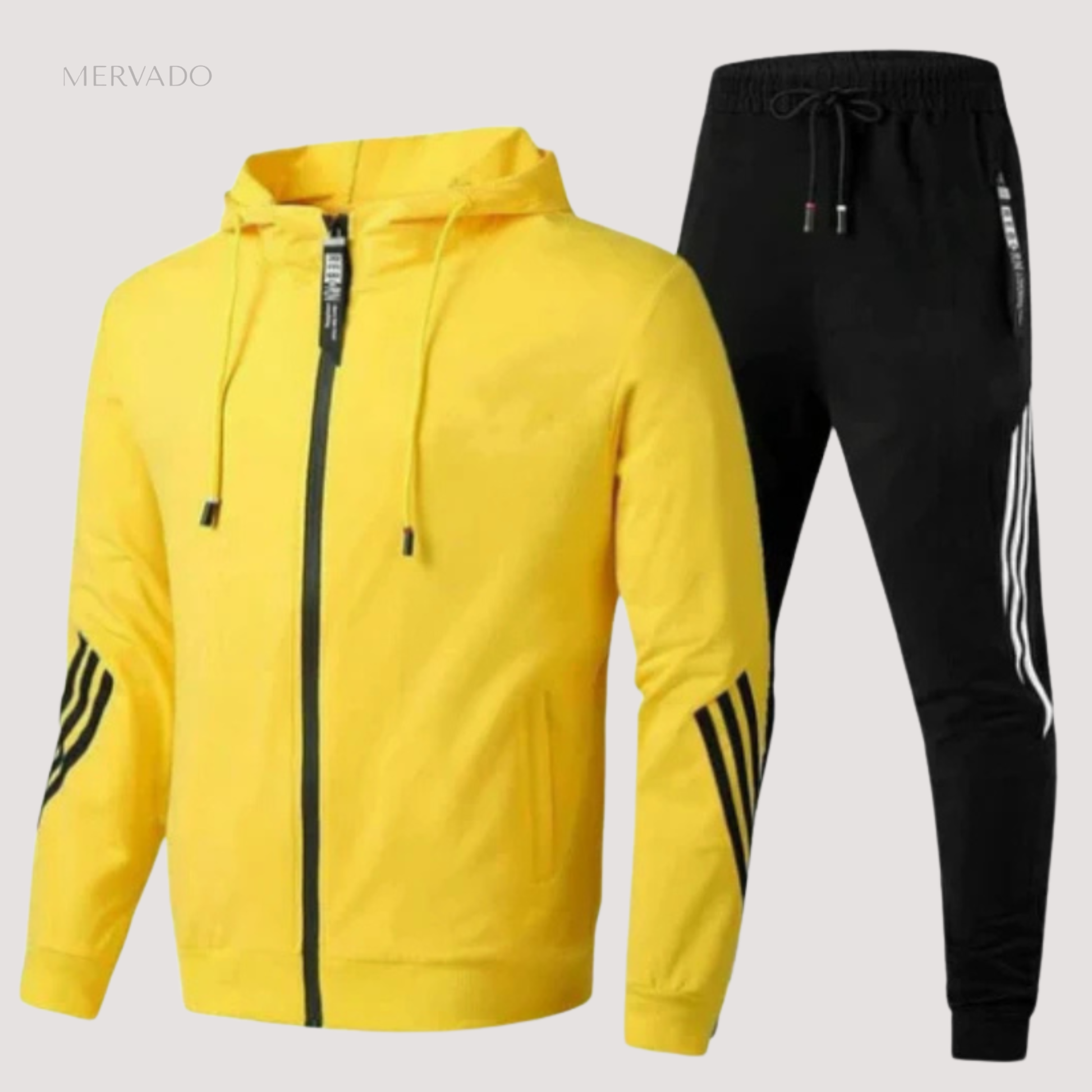 Tweedelige trainingspakset voor heren - Sportkleding met atletische pasvorm voor alle seizoenen
