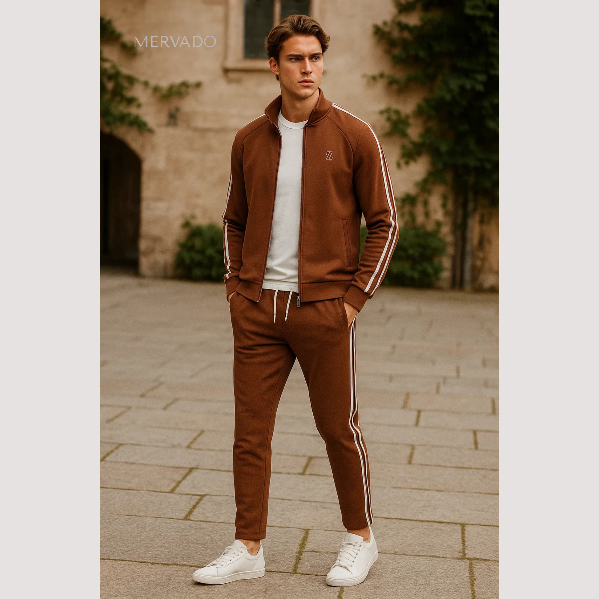 Heren trainingspak met rits, tweedelig - Slim Fit Activewear Set