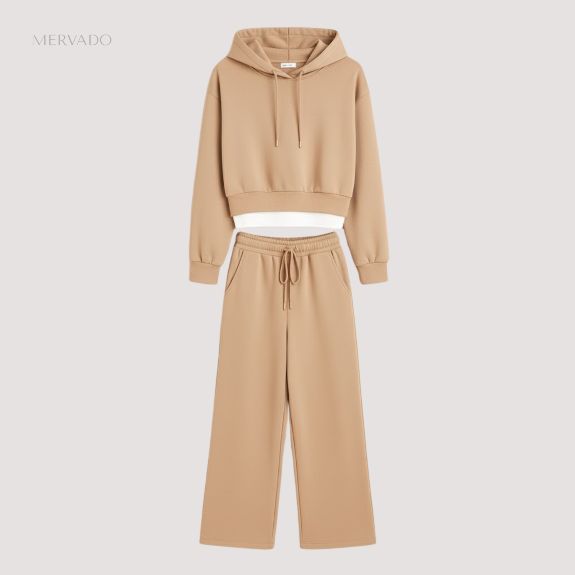 Set van hoodie en wijde broek voor dames - Klassieke, relaxte loungewear
