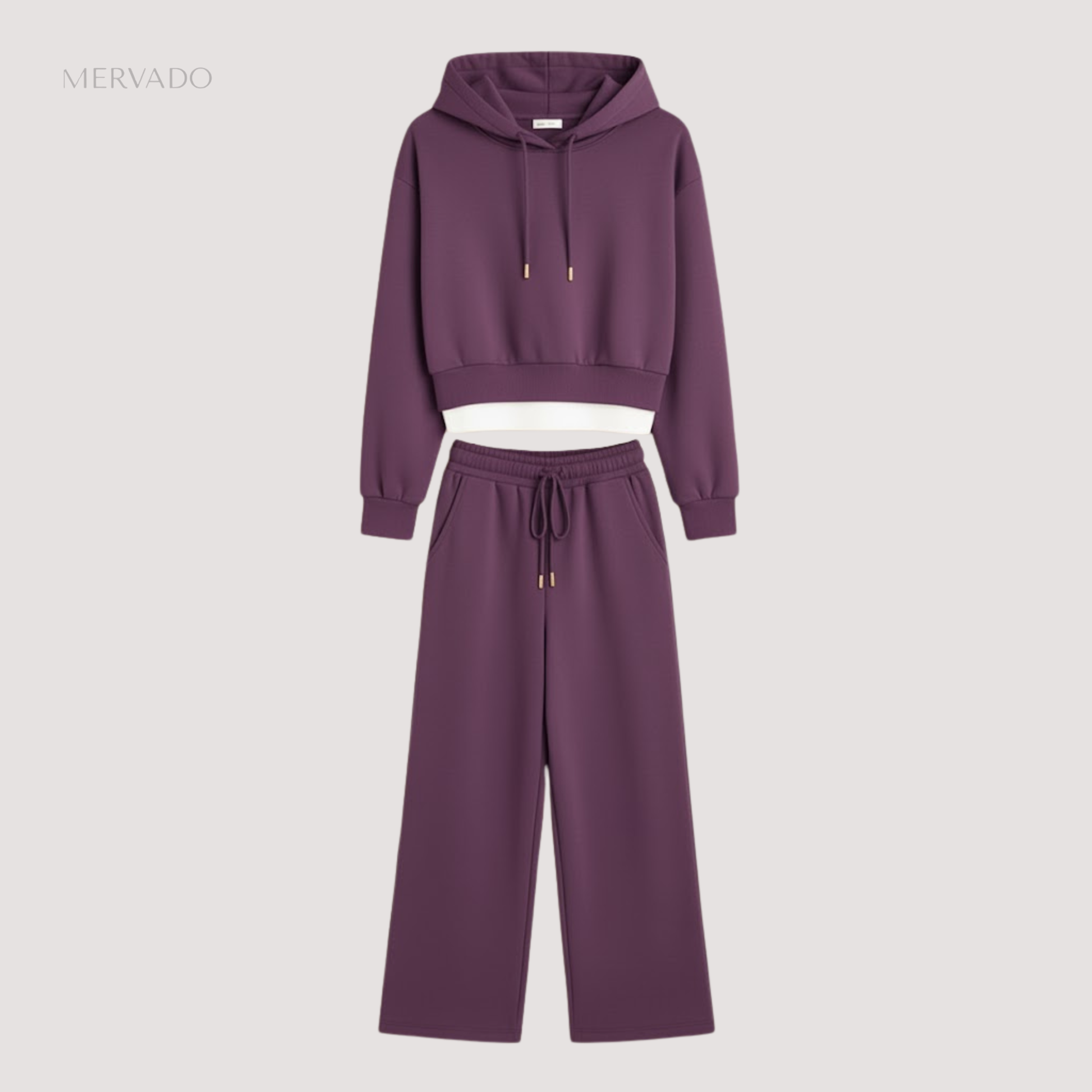 Set van hoodie en wijde broek voor dames - Klassieke, relaxte loungewear