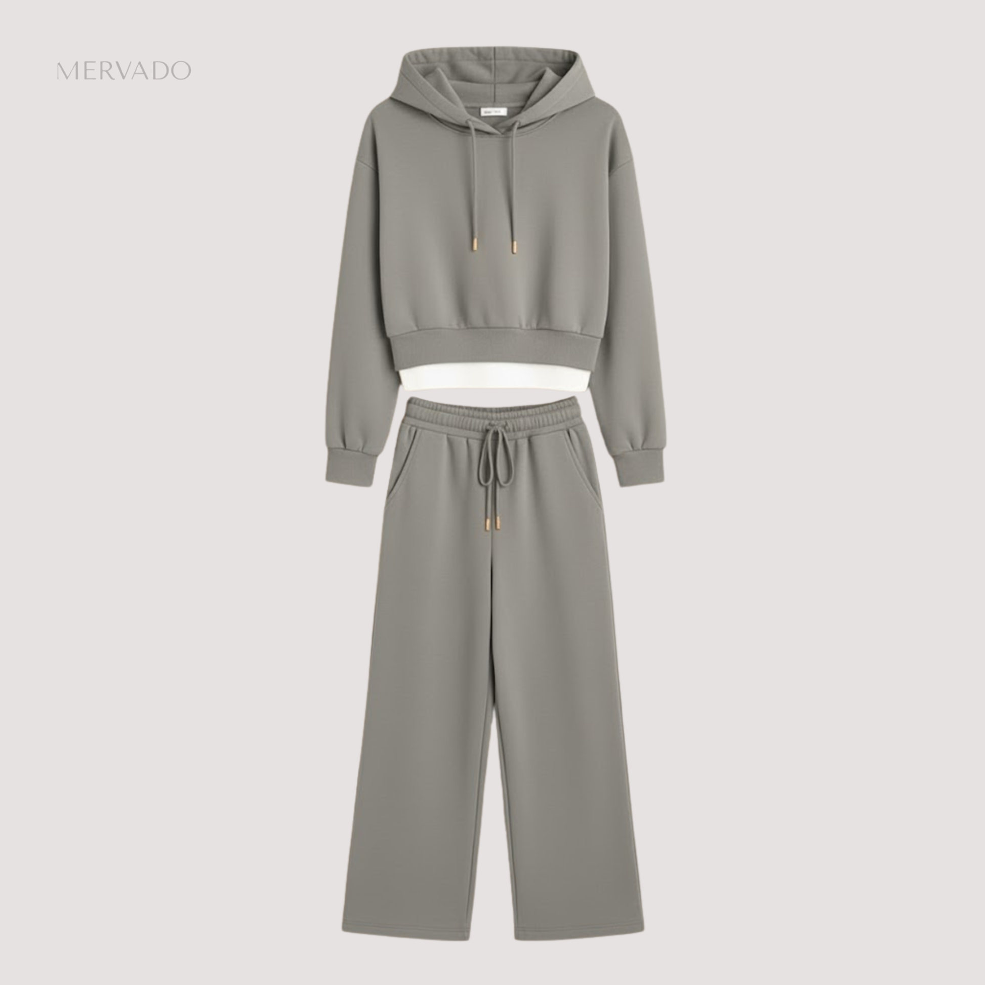 Set van hoodie en wijde broek voor dames - Klassieke, relaxte loungewear